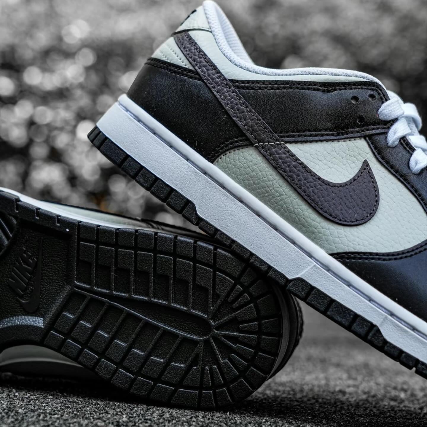 Nike Dunk Low - Grey Black Orange Mini Swoosh (FN7808-001)