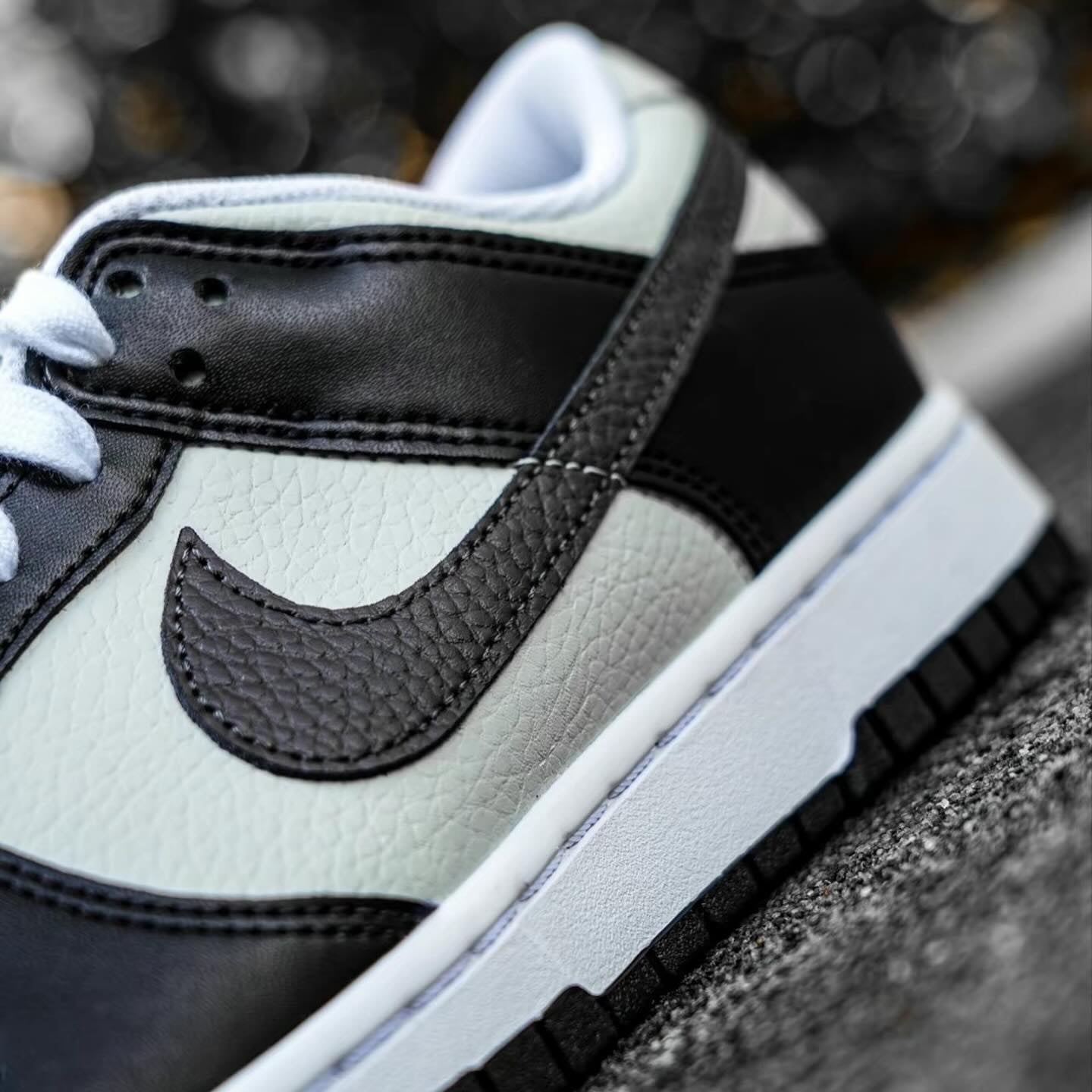 Nike Dunk Low - Grey Black Orange Mini Swoosh (FN7808-001)