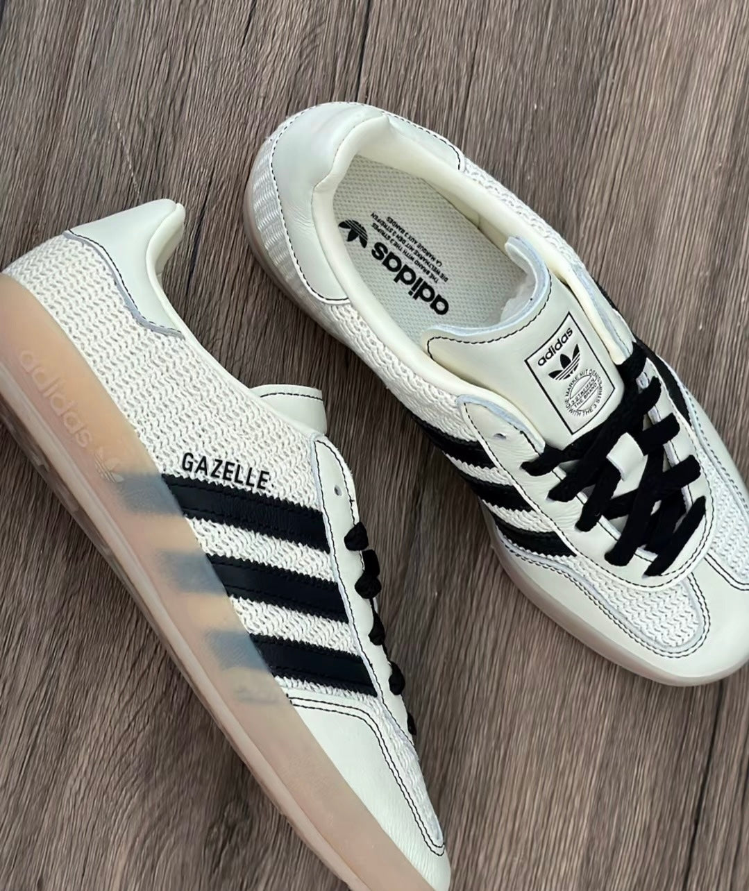 (秋季優惠) Adidas Originals Gazelle Indoor 白棕 (JQ7083)