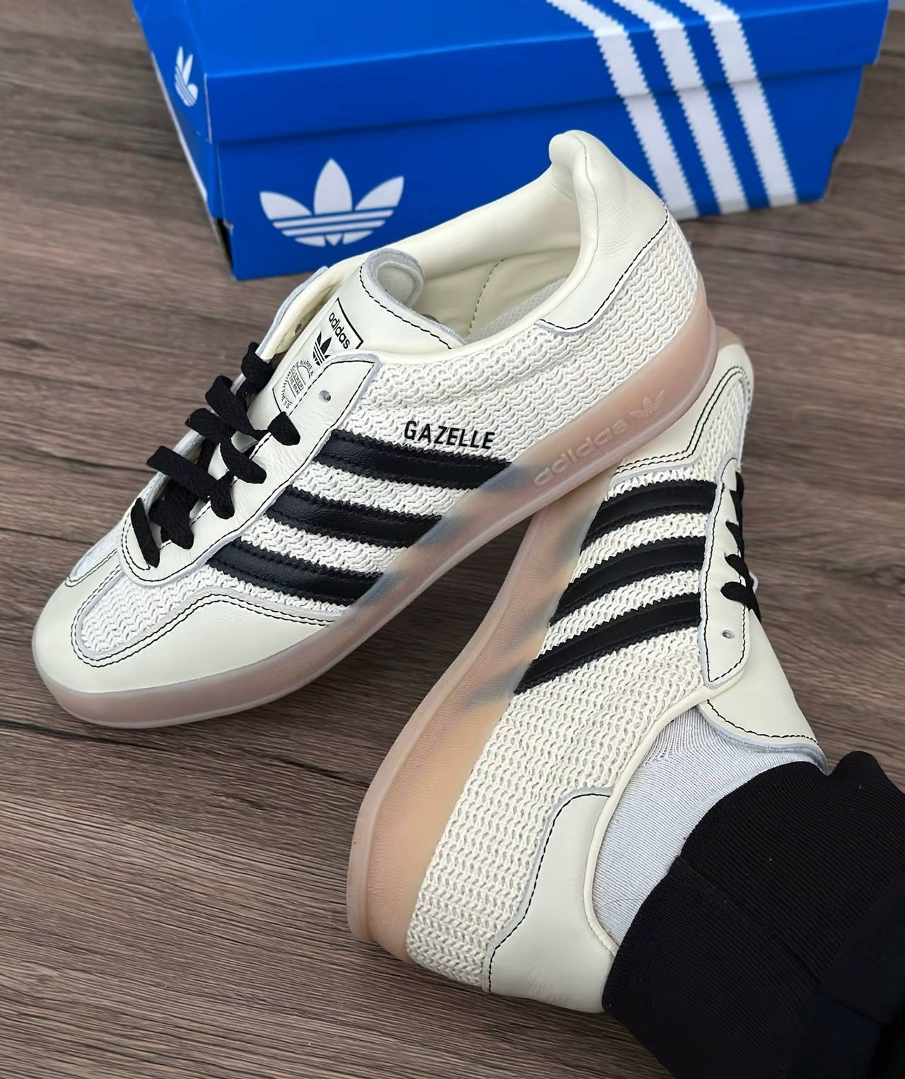 (秋季優惠) Adidas Originals Gazelle Indoor 白棕 (JQ7083)