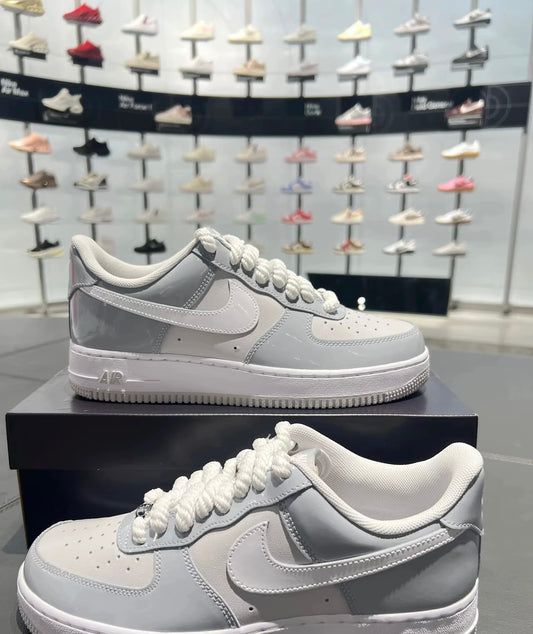Nike Air Force 漆皮灰白 (HV9405-001)