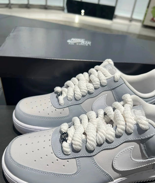 Nike Air Force 漆皮灰白 (HV9405-001)