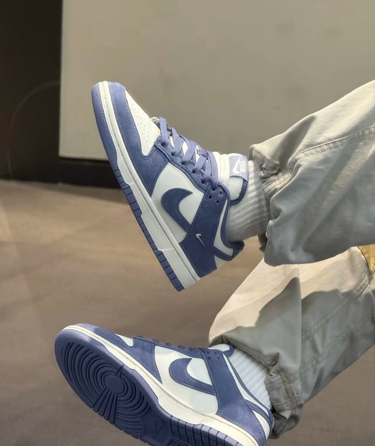 Nike Dunk Low Mini Swoosh Sail 米藍 (IB4417-103)