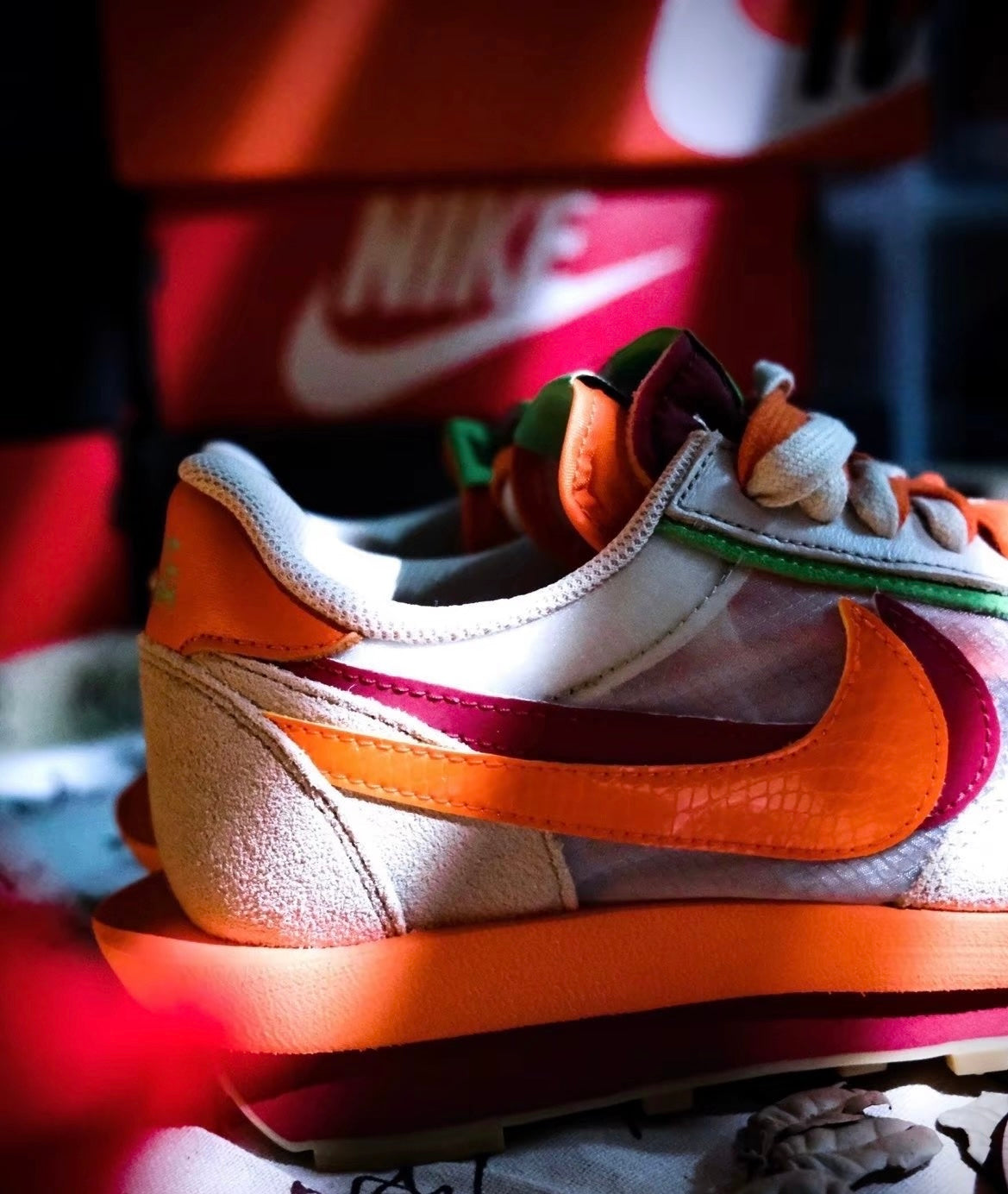 Nike Sacai Clot LDWaffle 白橙 (DH1347-100)