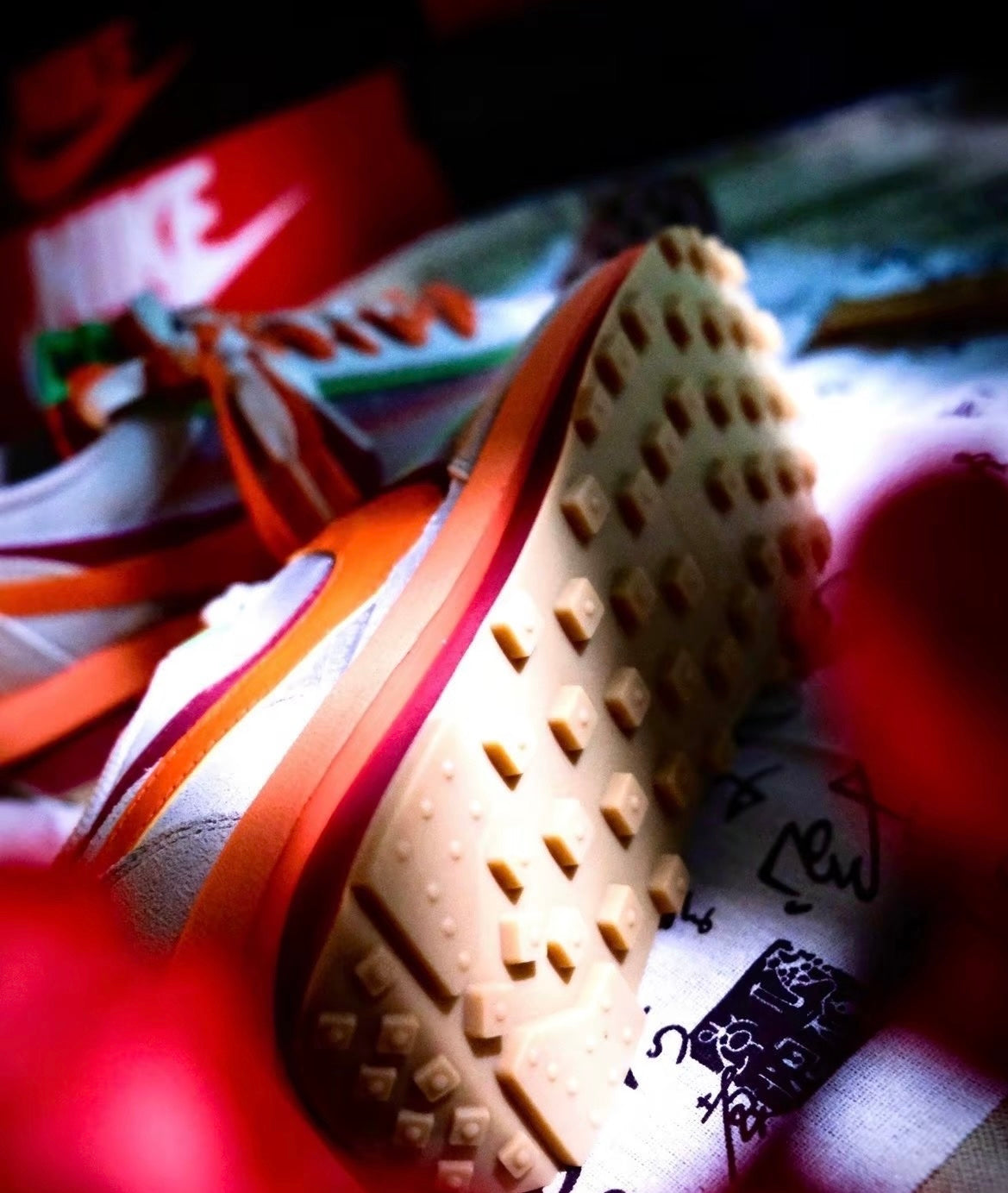 Nike Sacai Clot LDWaffle 白橙 (DH1347-100)