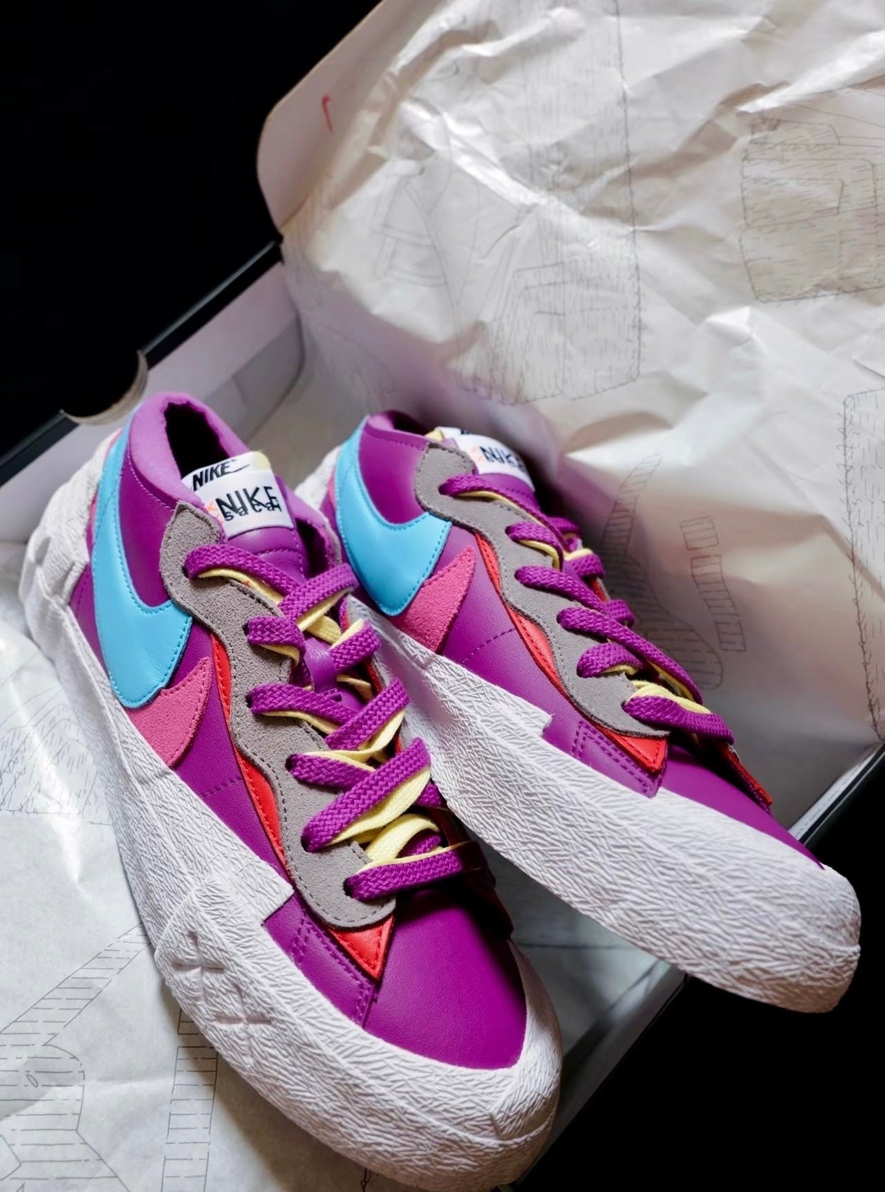 Nike Sacai Blazer Purple Dusk 紫色 (DM7901-500)
