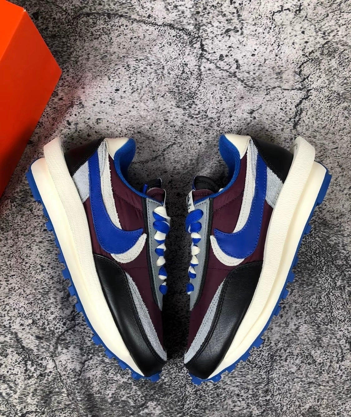 Nike Sacai LDWaffle Night Maroon And Team Royal 黑灰 (DJ4877-600)