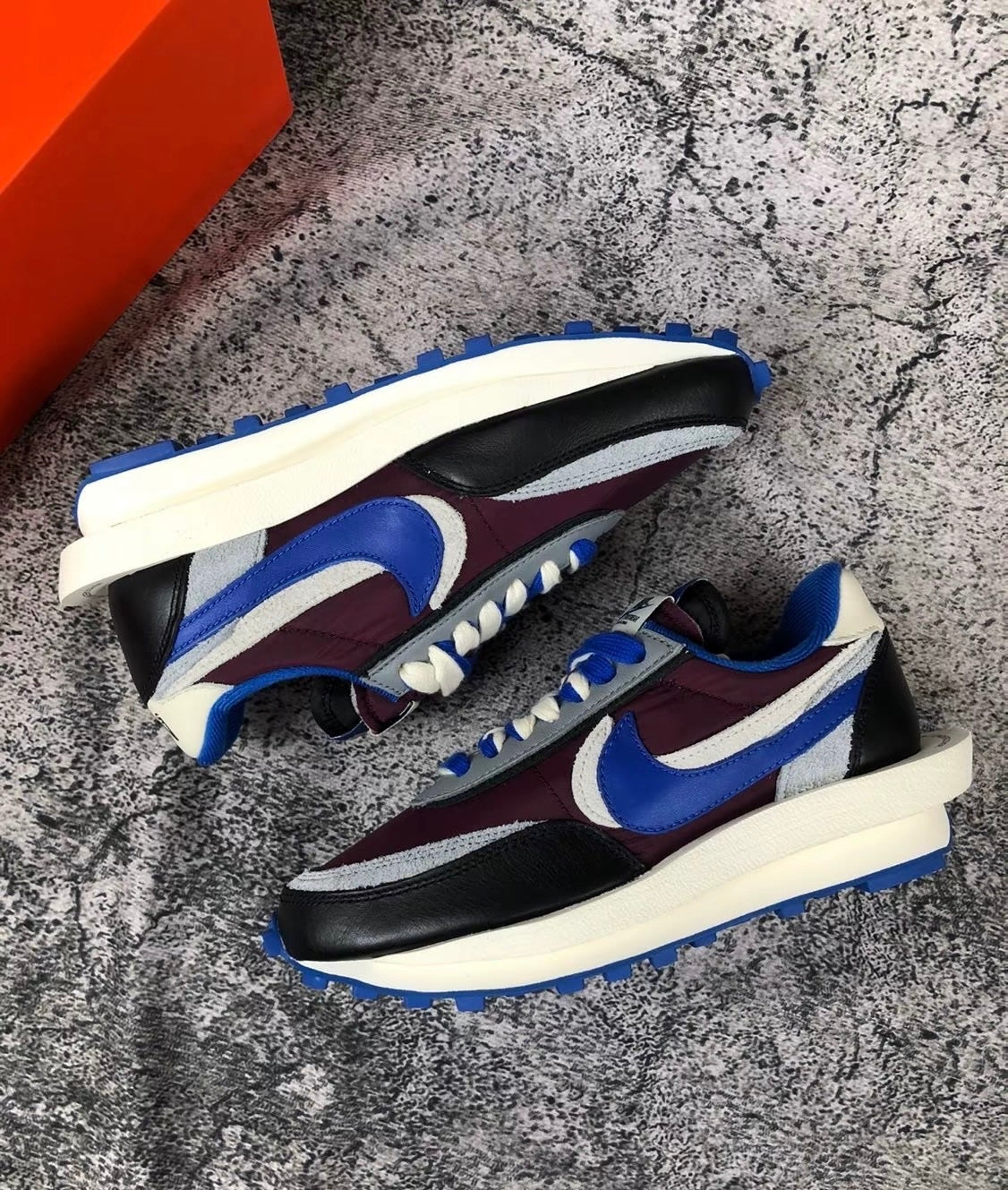 Nike Sacai LDWaffle Night Maroon And Team Royal 黑灰 (DJ4877-600)
