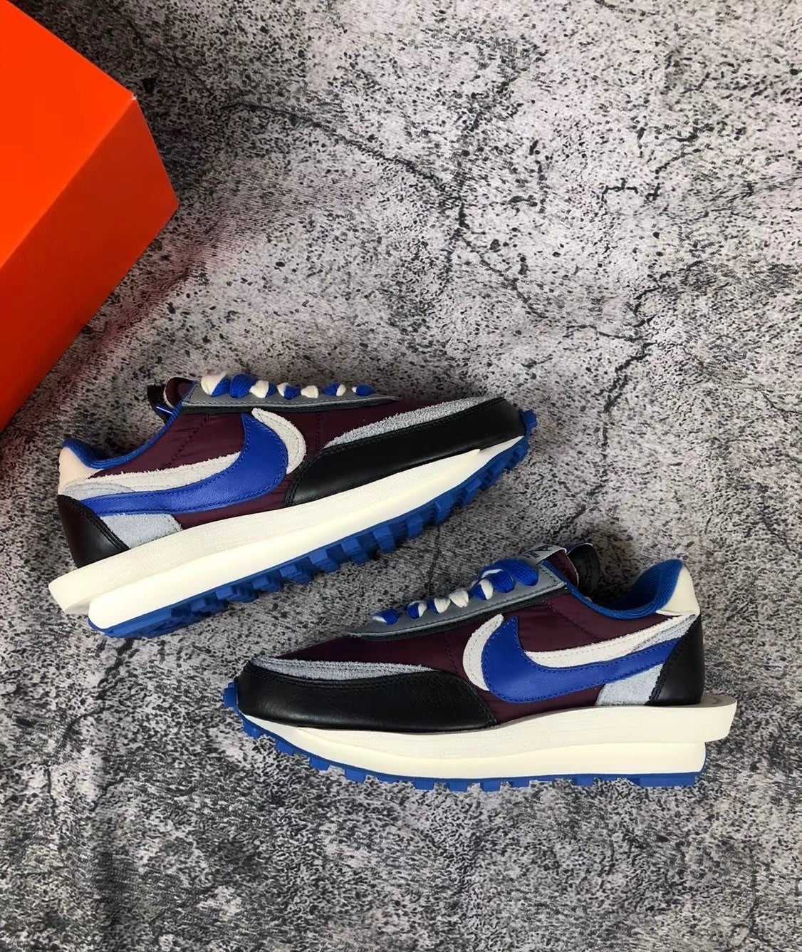 Nike Sacai LDWaffle Night Maroon And Team Royal 黑灰 (DJ4877-600)