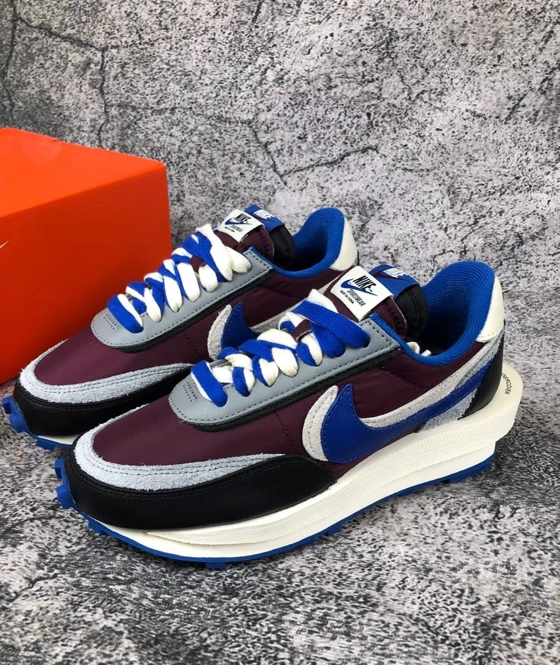 Nike Sacai LDWaffle Night Maroon And Team Royal 黑灰 (DJ4877-600)