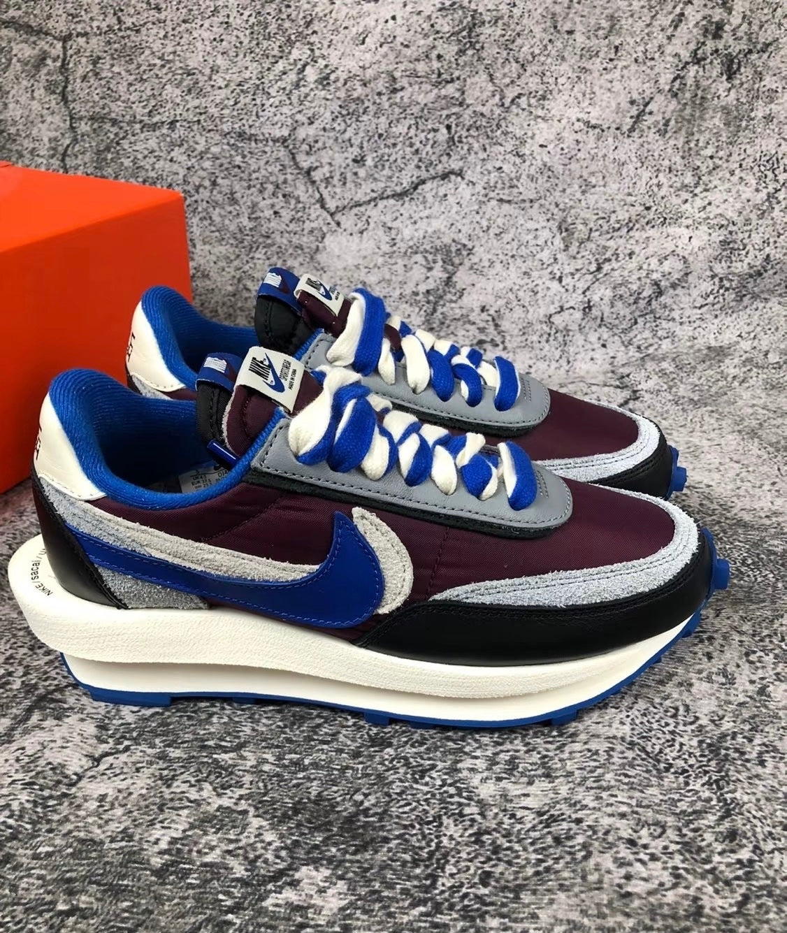 Nike Sacai LDWaffle Night Maroon And Team Royal 黑灰 (DJ4877-600)