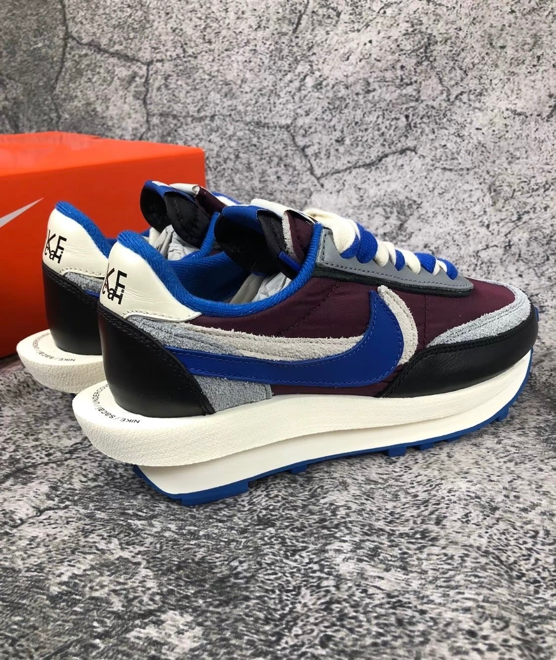 Nike Sacai LDWaffle Night Maroon And Team Royal 黑灰 (DJ4877-600)