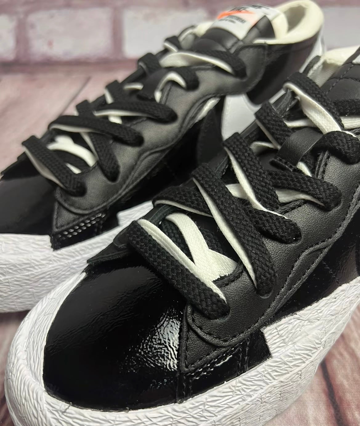 Nike Sacai Blazer Black Patent Leather 黑白 (DM6443-001)