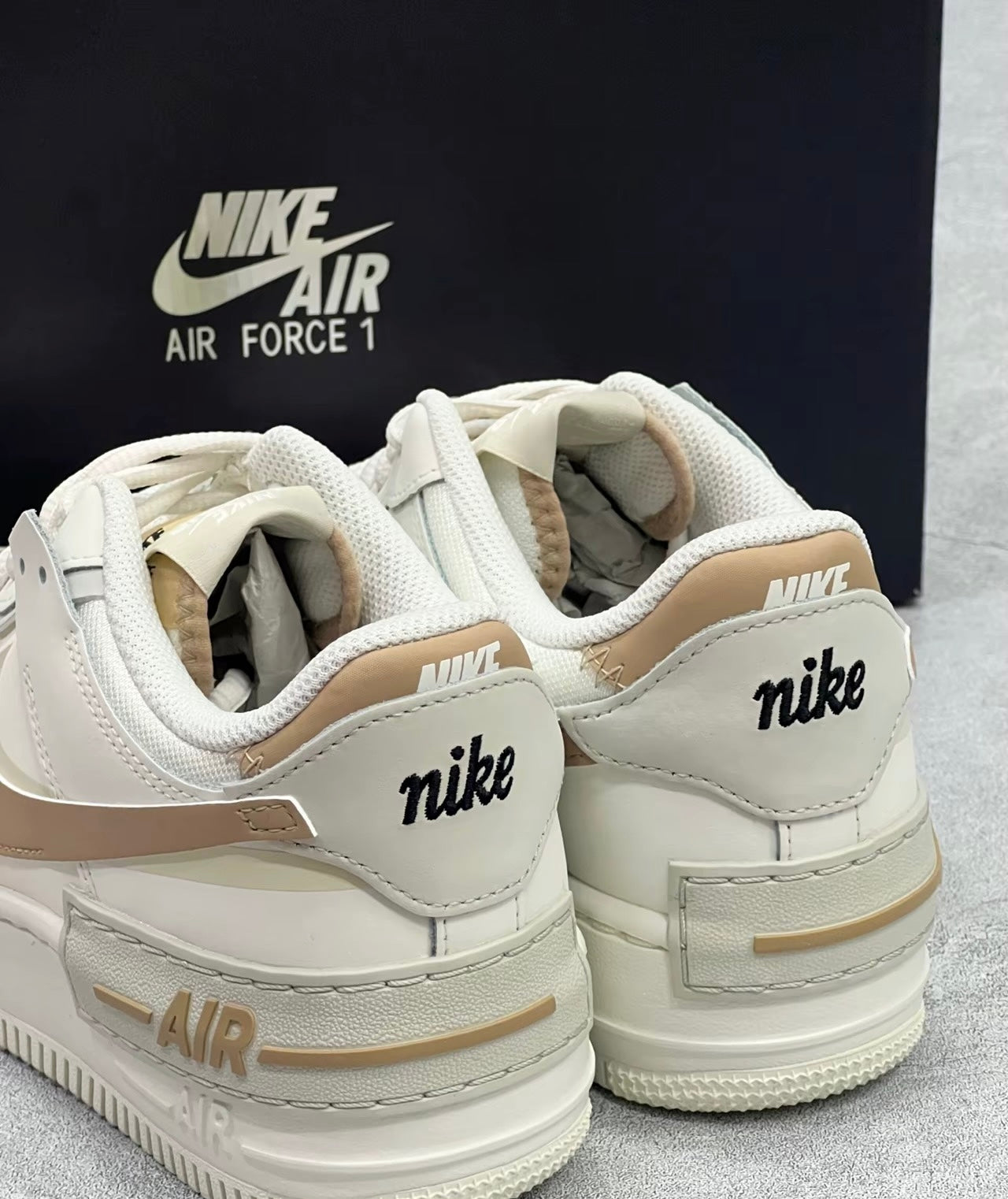 Nike Air Force 1 Shadow “Sail Fossil” (CI0919-116)