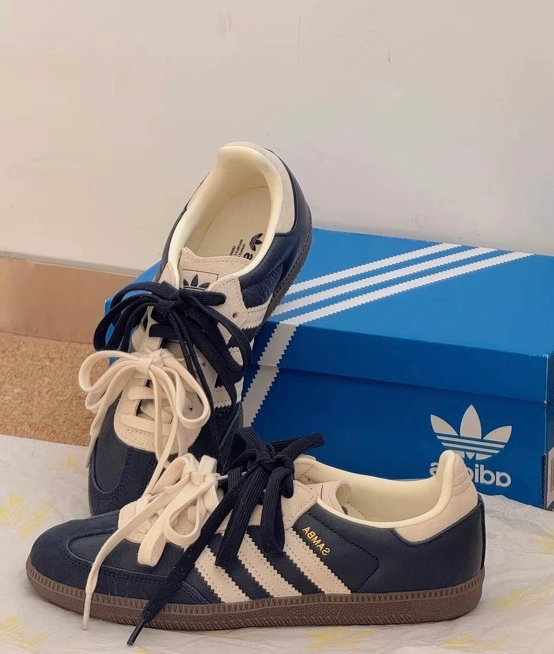 Adidas Originals Samba 奶油海軍藍 (JI3217)