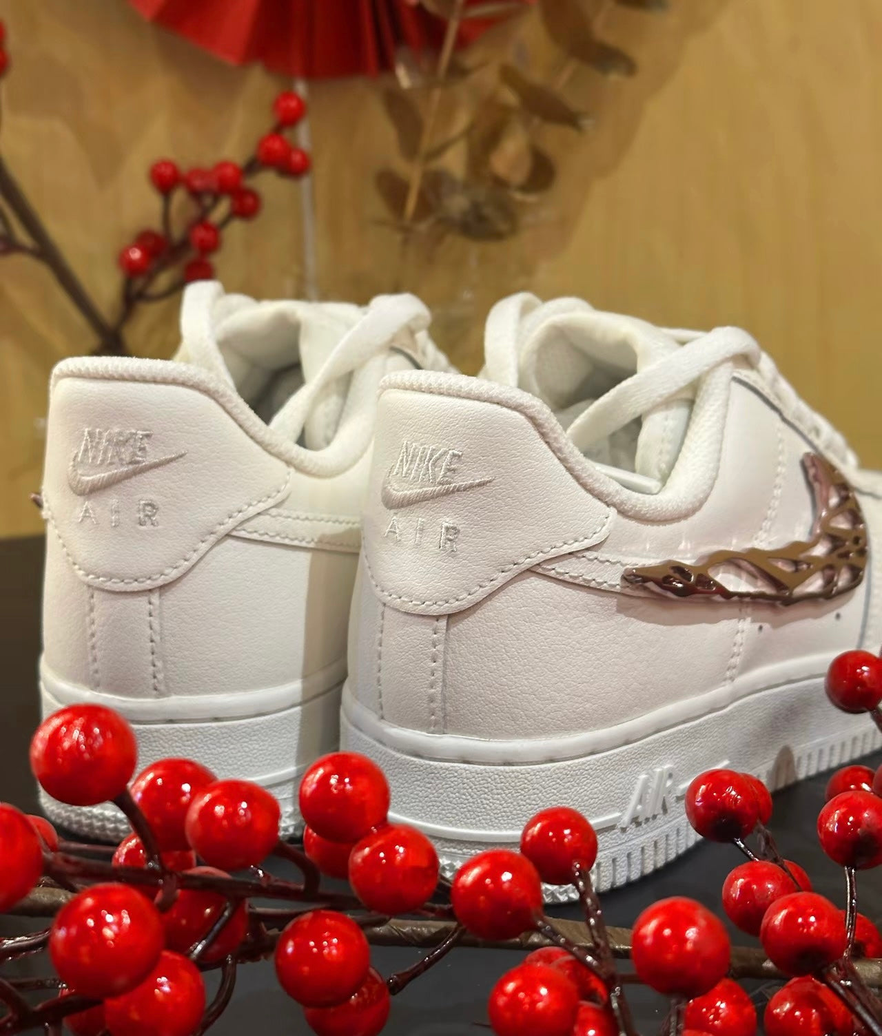 Nike Air Force Swooshes 液態玫瑰金 (IF1686-161)