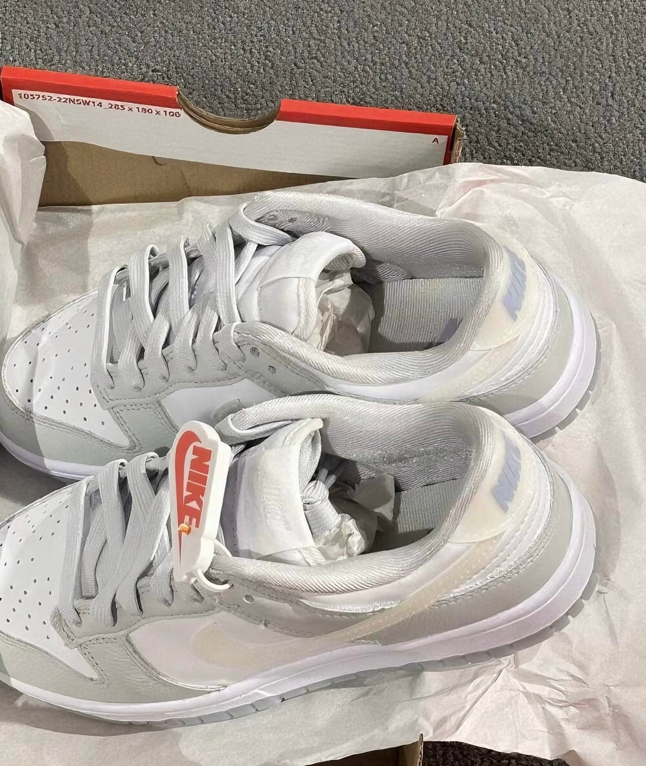Nike Dunk Low Iridescent Swoosh 灰白雷射 (HJ5787-001)