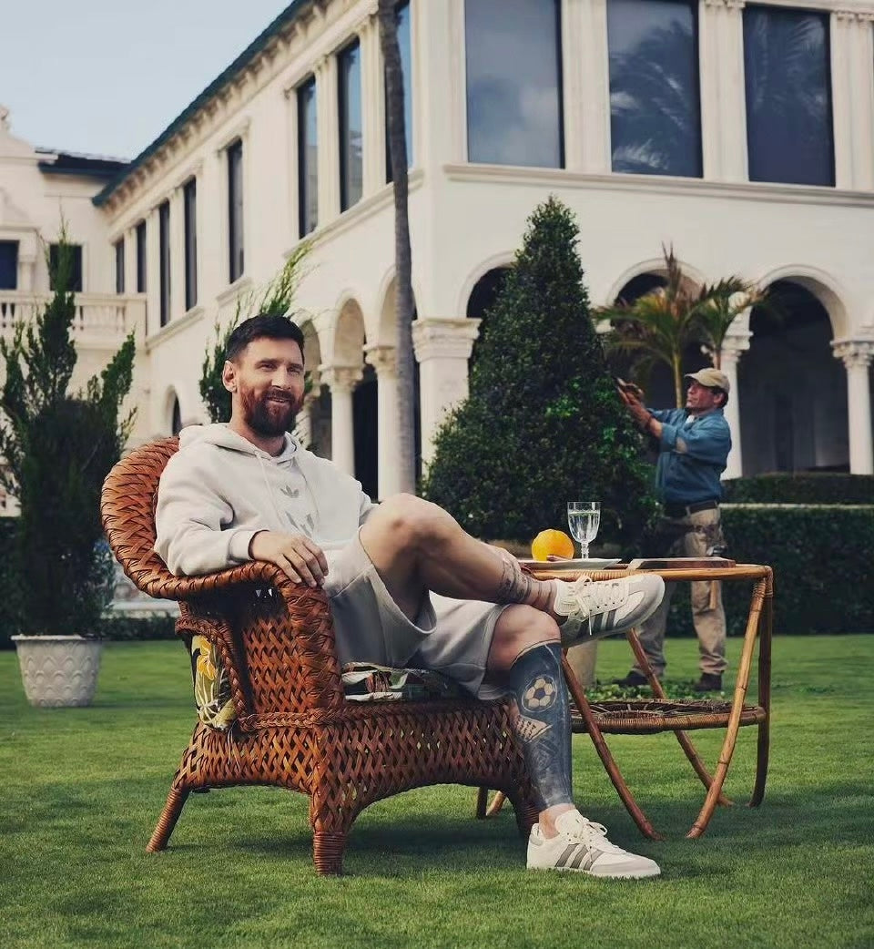 Lionel Messi x Adidas Samba 米白灰 (JQ0266)