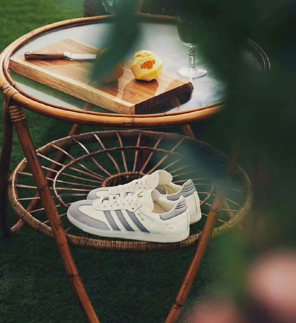 Lionel Messi x Adidas Samba 米白灰 (JQ0266)