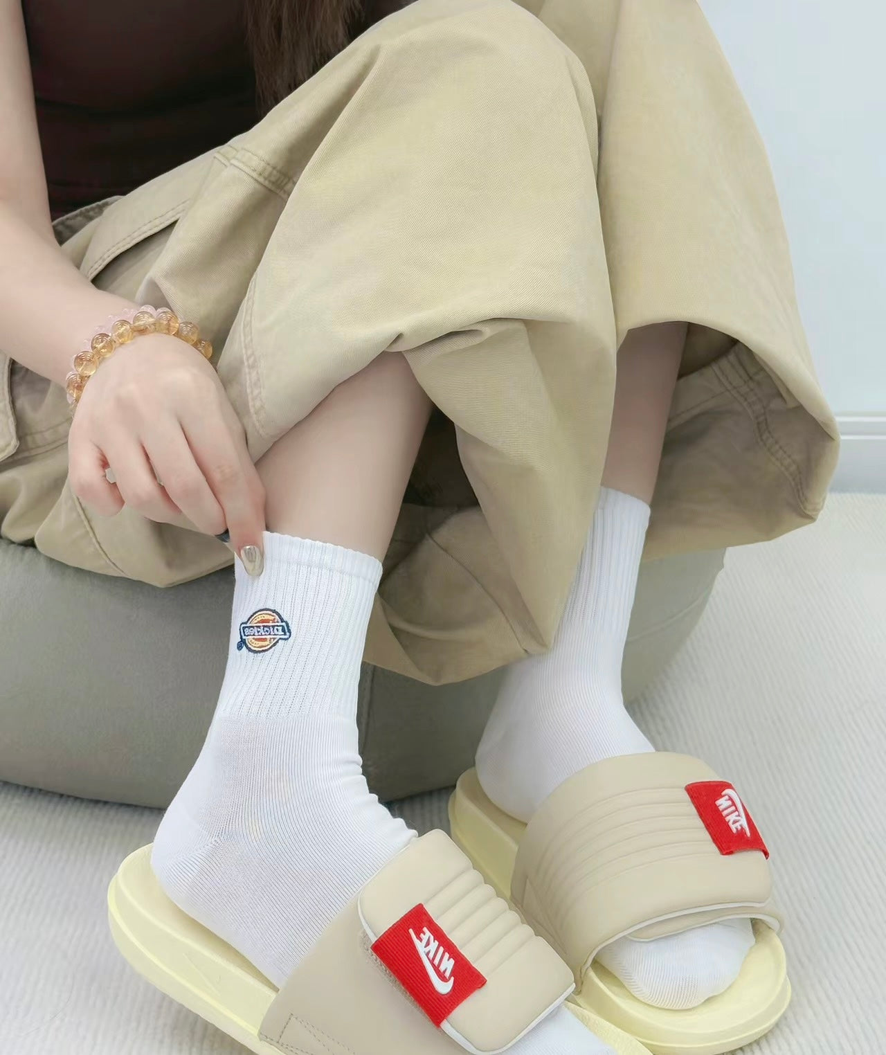 Nike Offcourt Adjust Slide 米紅 (DV1033-100)