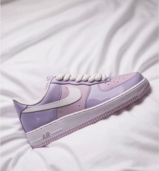 Nike Air Force 漆皮紫粉 (HV9405-500)