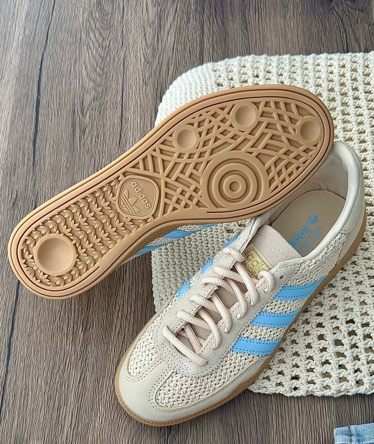 Adidas Originals Handball Spezial 編織米藍 (JQ8410)