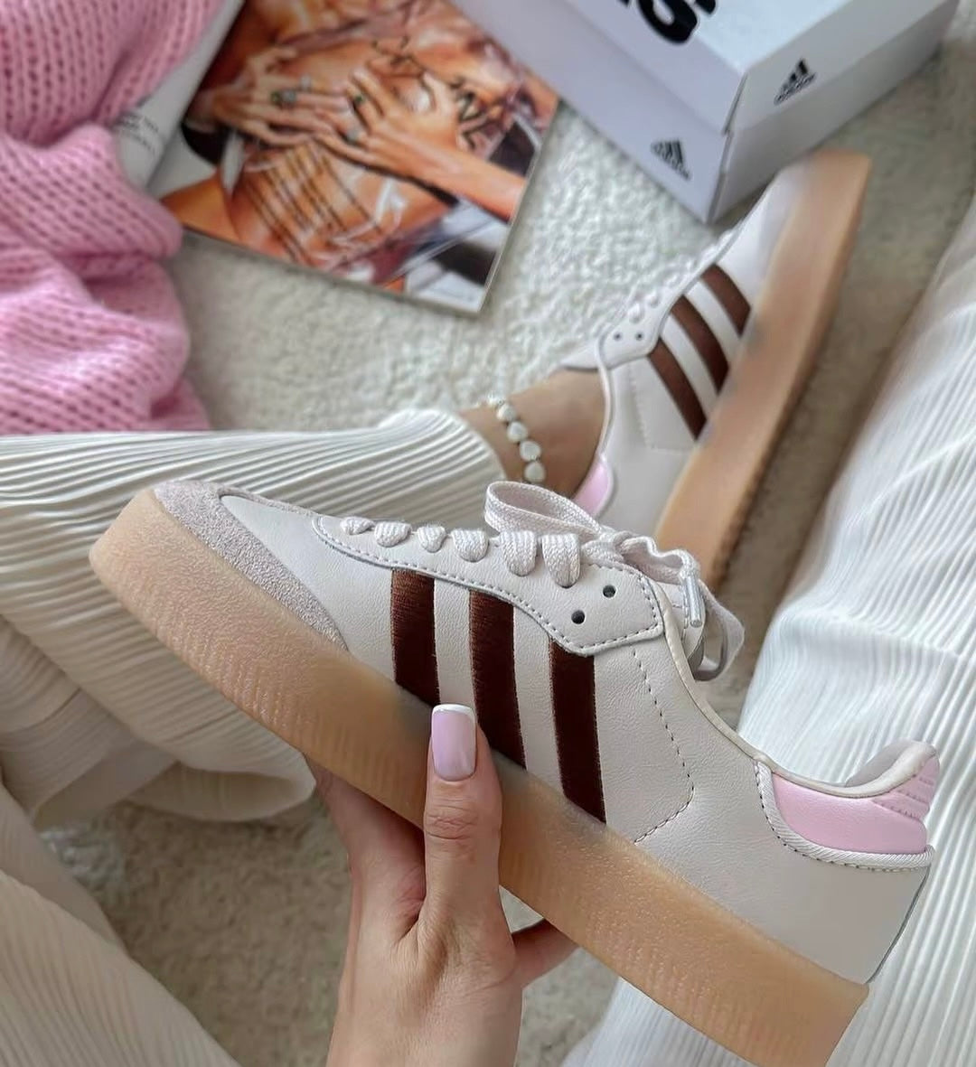 Adidas Originals Samba 啡粉 (ID3737)
