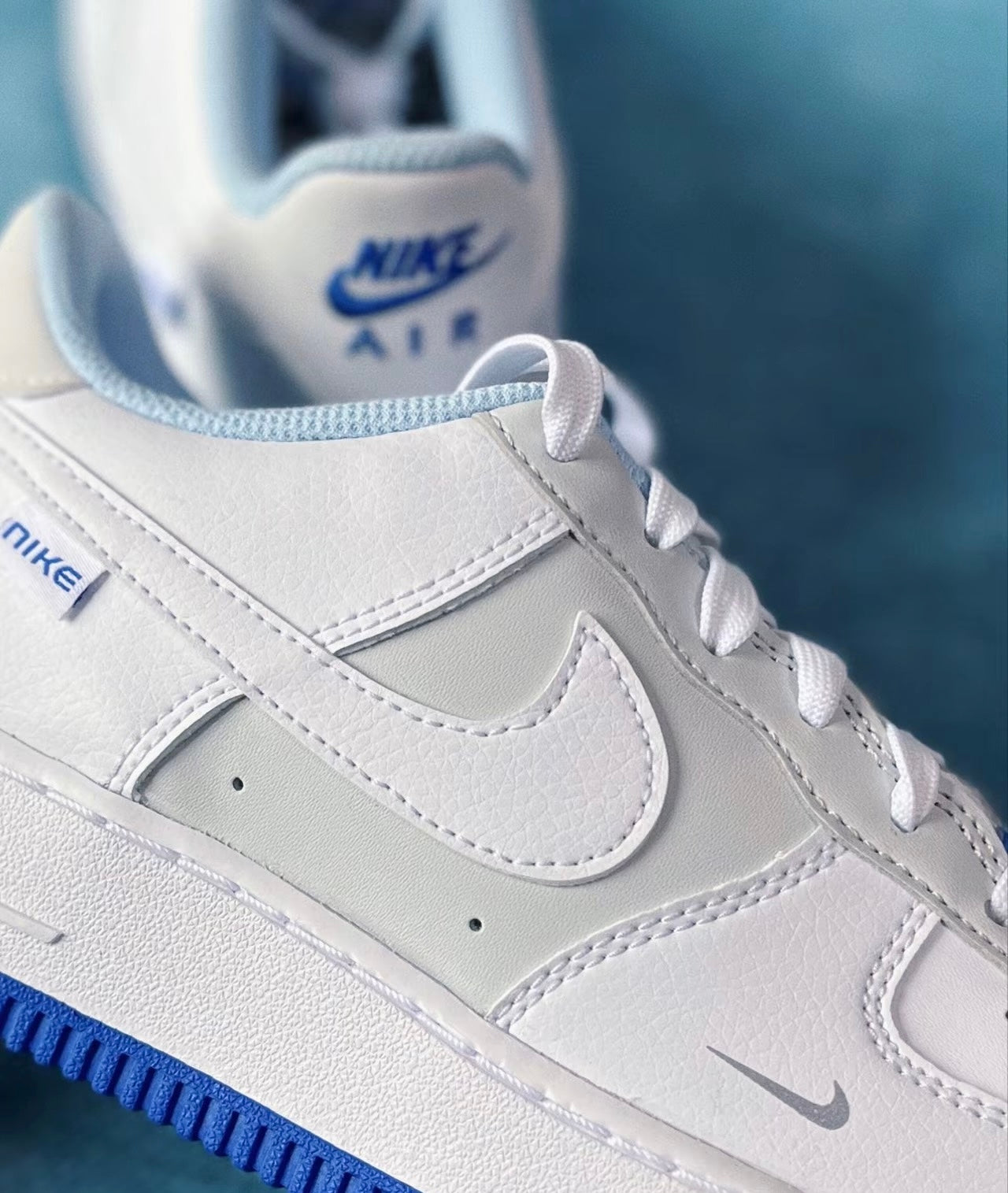 Nike Air Force GS 白灰藍 (FB1844-111)