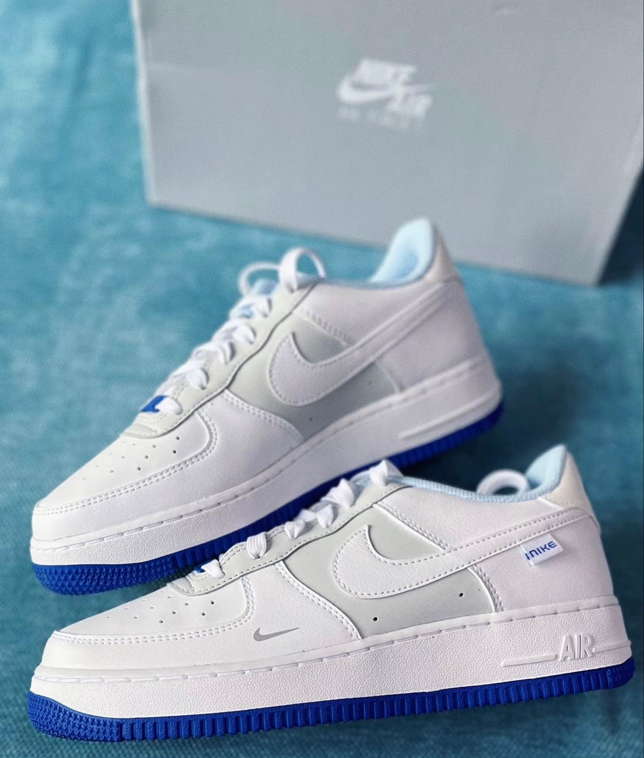 Nike Air Force GS 白灰藍 (FB1844-111)