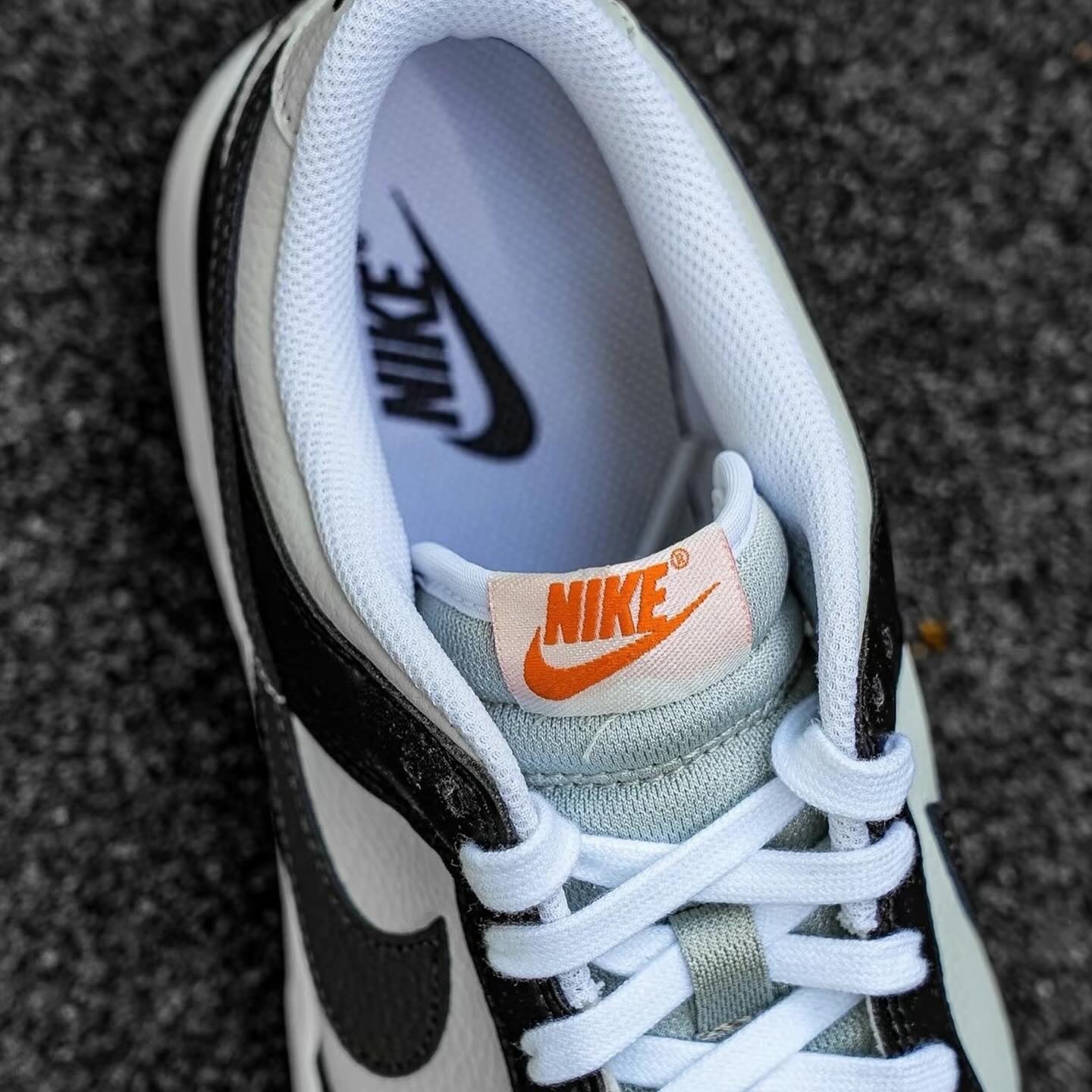 Nike Dunk Low - Grey Black Orange Mini Swoosh (FN7808-001)