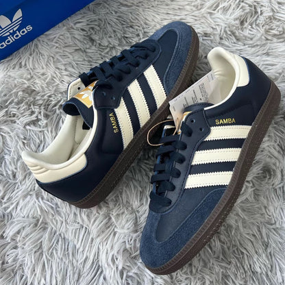 Adidas Originasls Samba 奶油午夜藍 (ID2056)