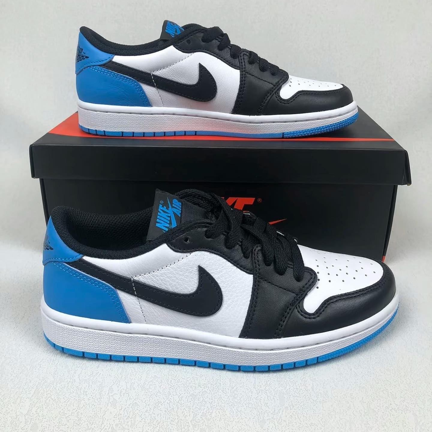 Nike Air Jordan 1 Low Black and Dark Powder Blue (CZ0775-104)