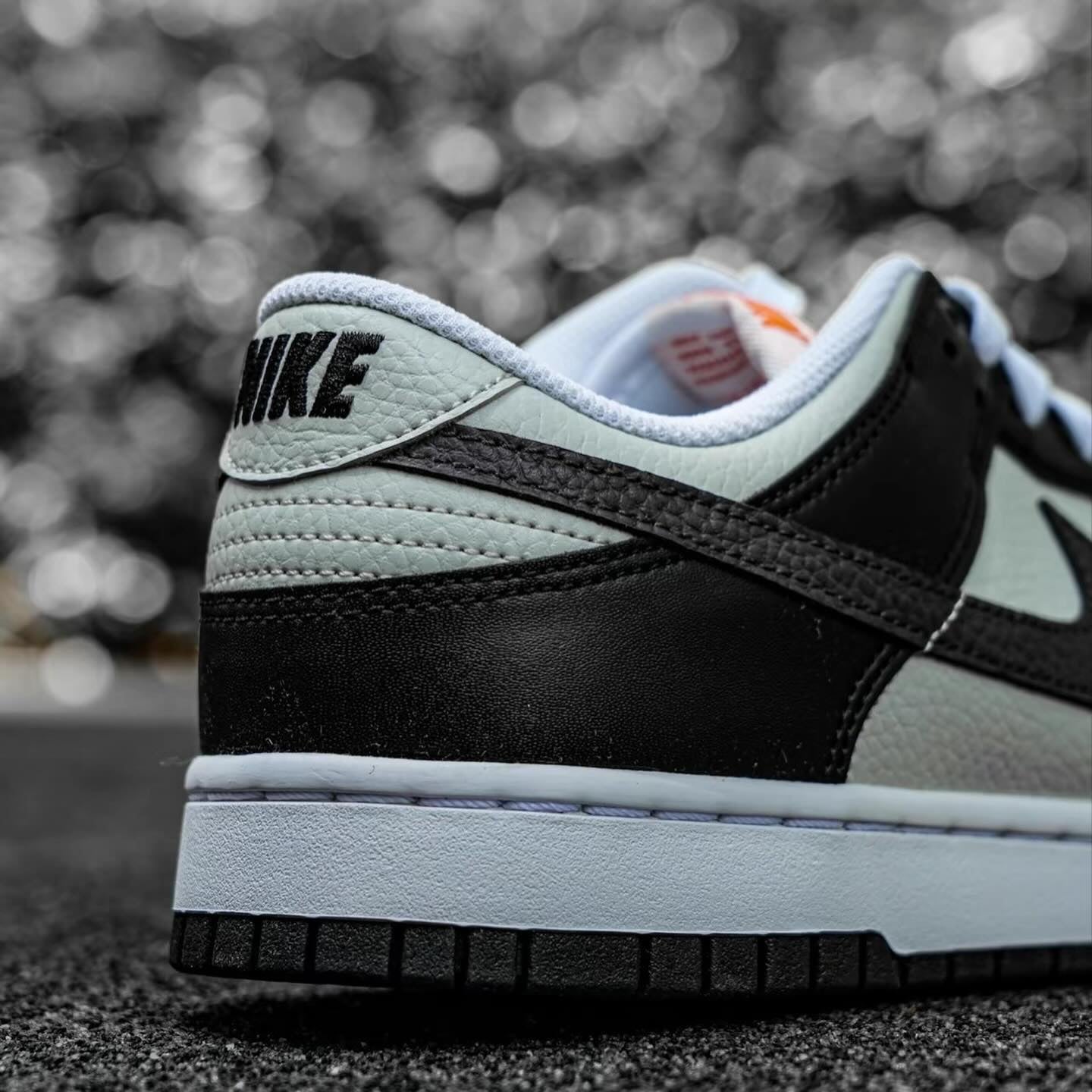 Nike Dunk Low - Grey Black Orange Mini Swoosh (FN7808-001)