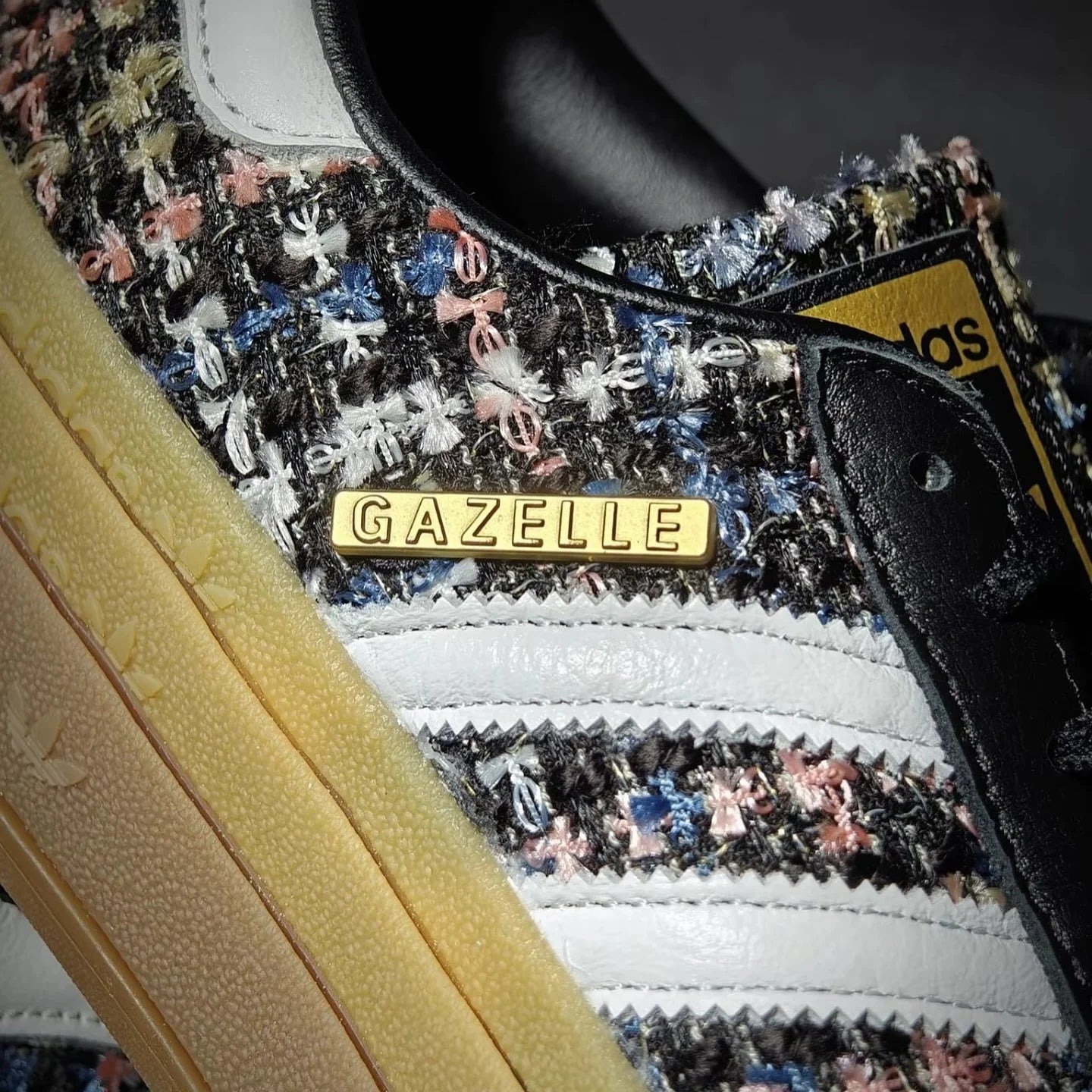 ADIDAS ORIGINALS GAZELLE BOLD 小香風黑白 (JP5672)