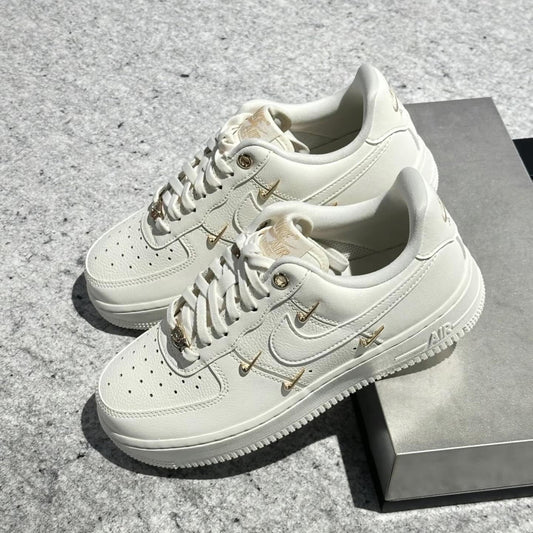 NIKE AIR FORCE 1 LX MINI GOLD SWOOSHES (FV3654-111)