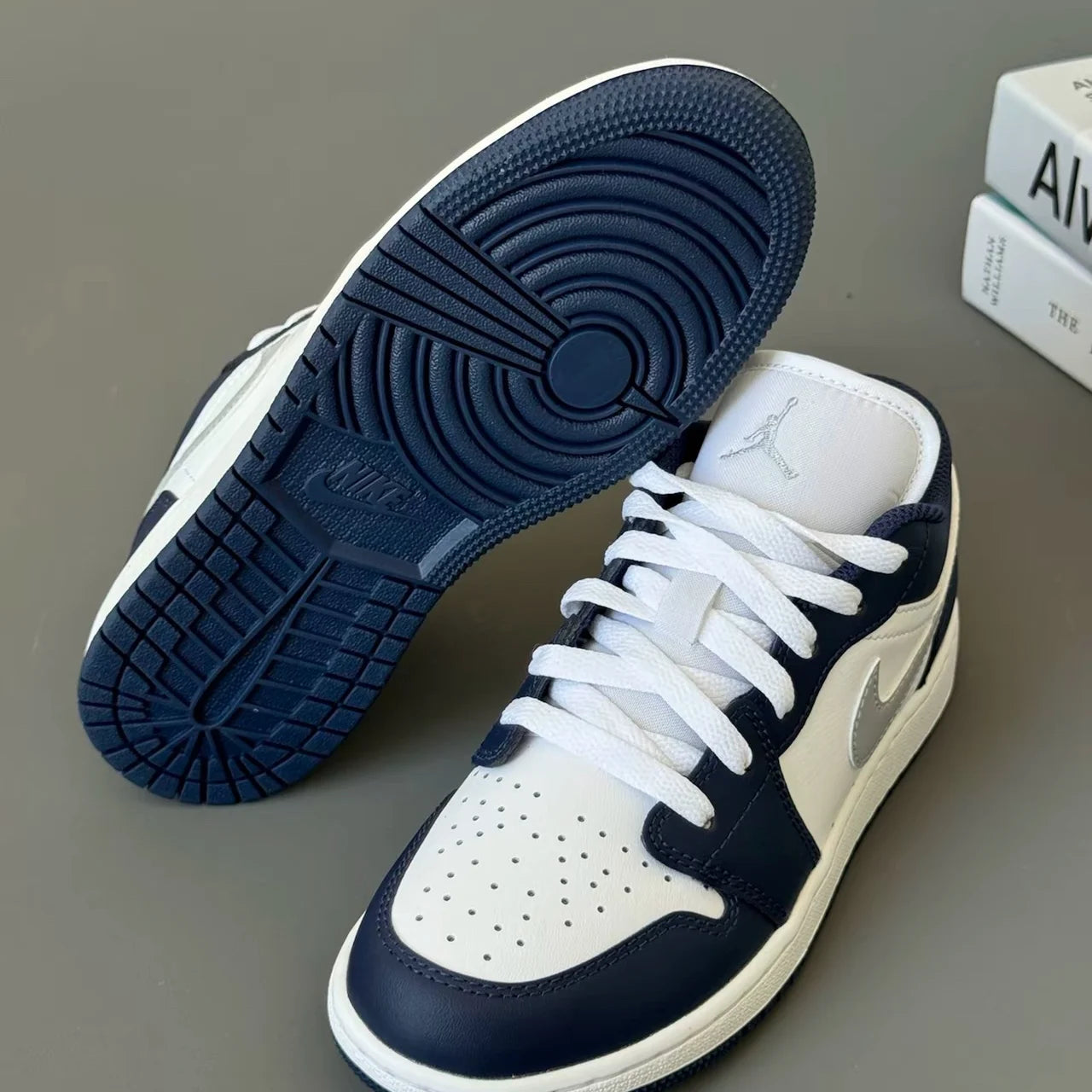 NIKE AIR Jordan 午夜藍灰 GS (553560-141)