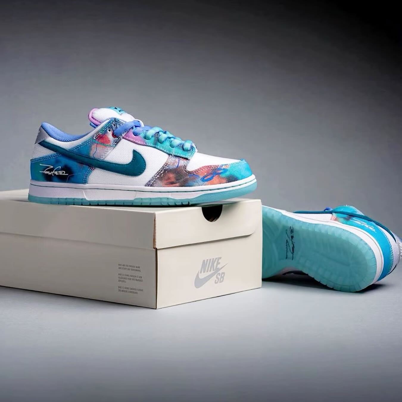 Futura x Nike SB Dunk Low Bleached Aqua (HF6061-400)