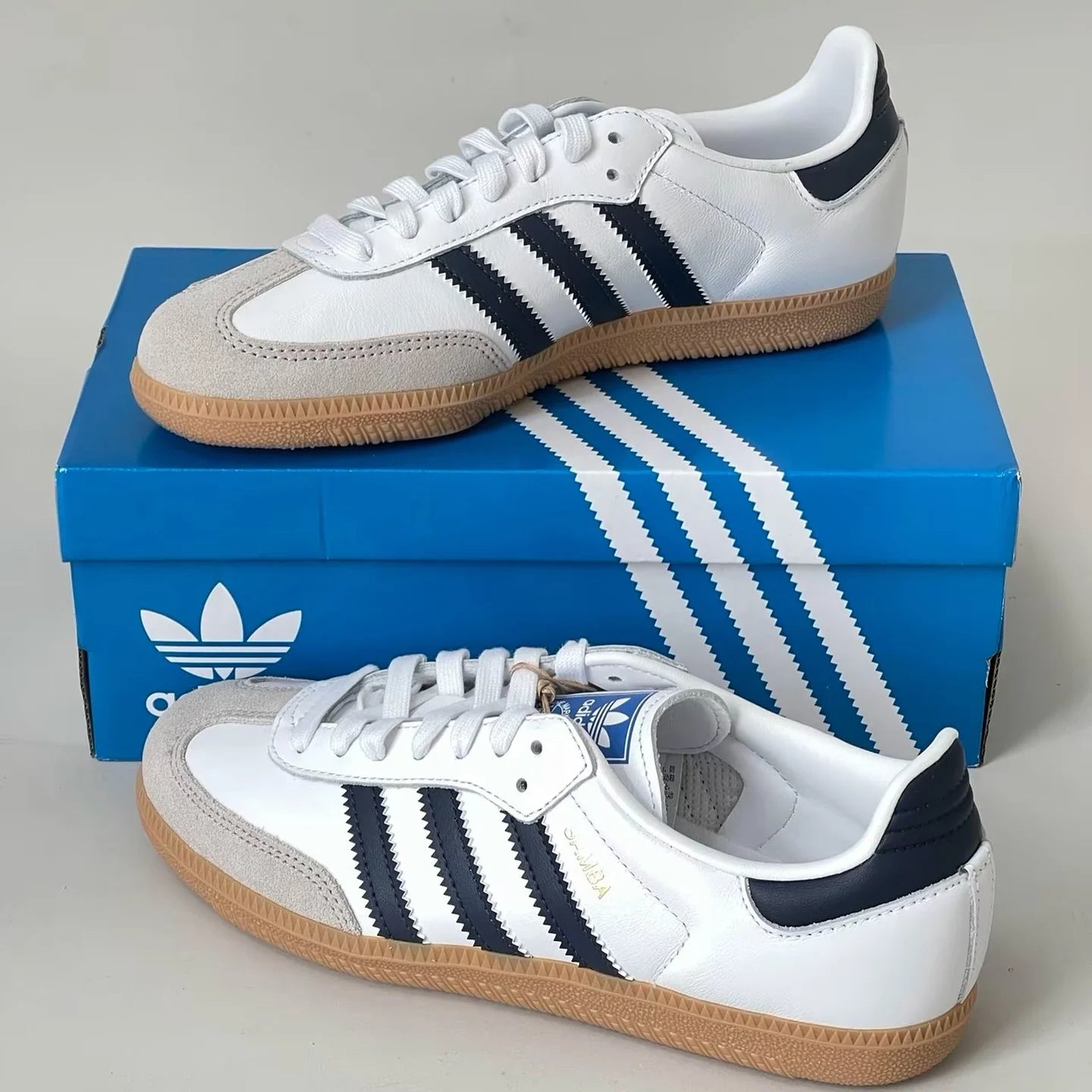 Adidas Originals Samba White Blue (IF3814)