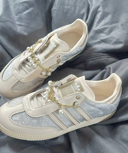 (秋季優惠) Adidas Originals Samba 米色刺繡 (JQ2616)