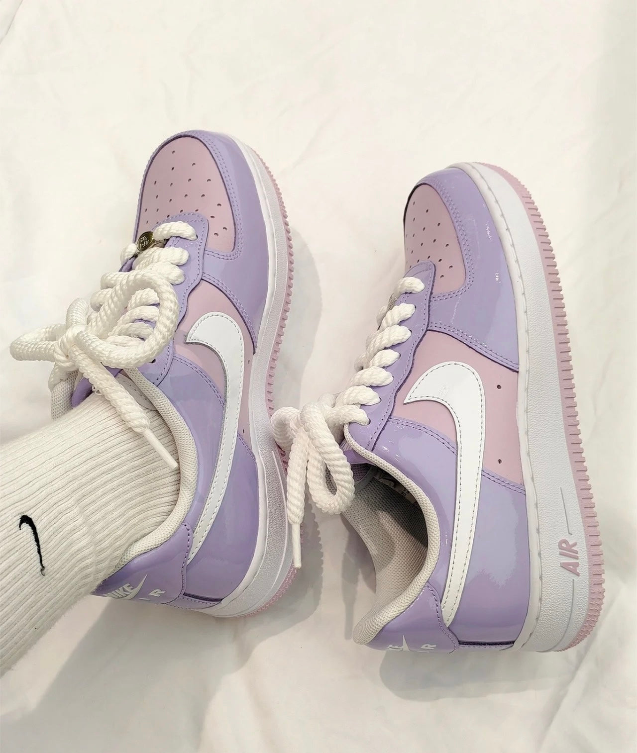 [紫色系秒殺] Nike Air Force 漆皮紫粉 (HV9405-500)