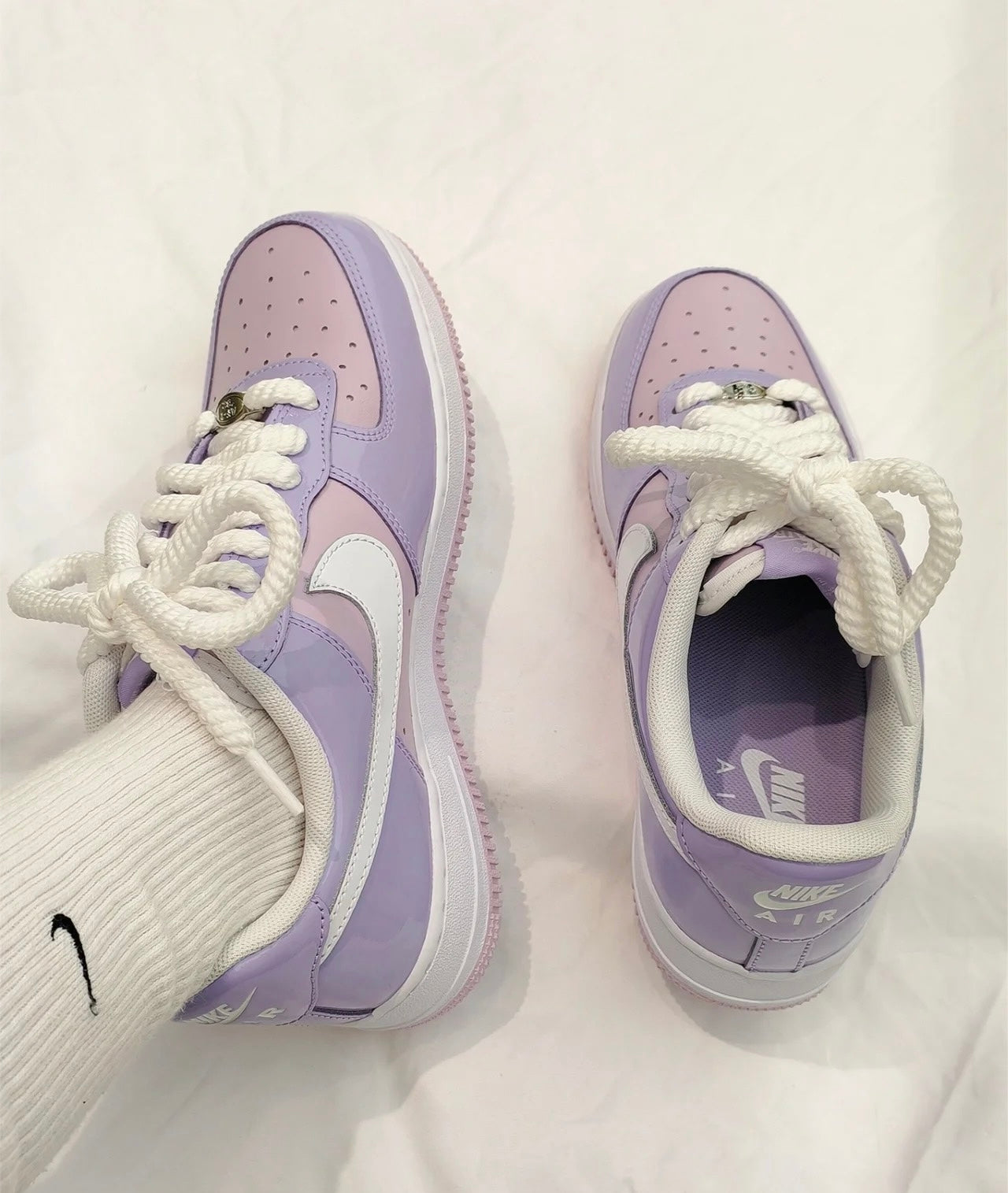 [紫色系秒殺] Nike Air Force 漆皮紫粉 (HV9405-500)