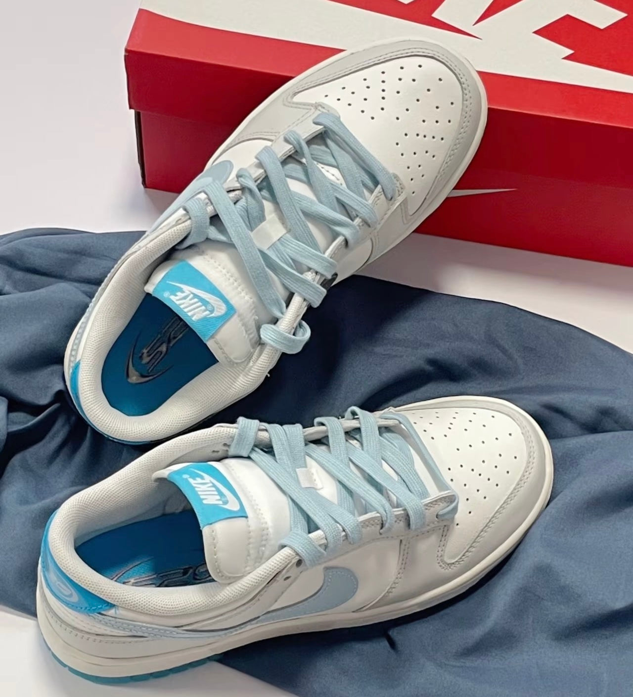 Nike Dunk Low 520 White Blue (FN3433-141)