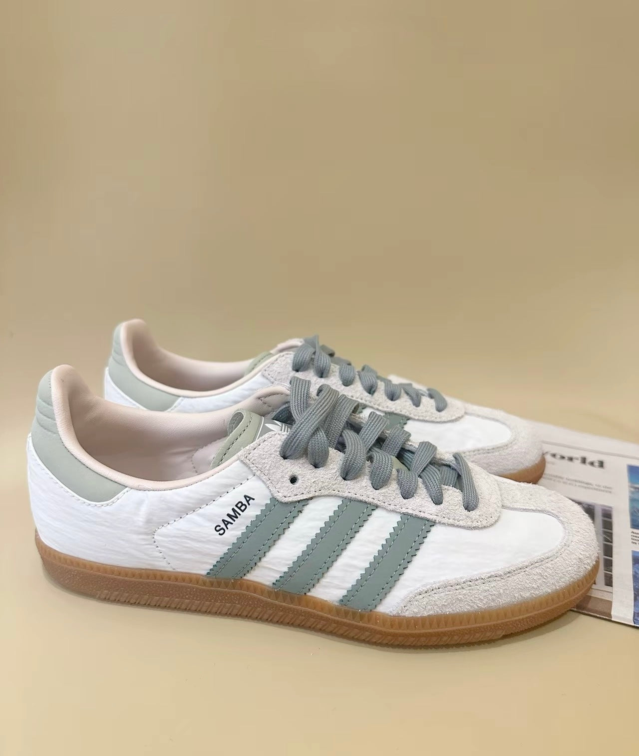 ADIDAS ORIGINALS SAMBA OG White Green (ID0492)