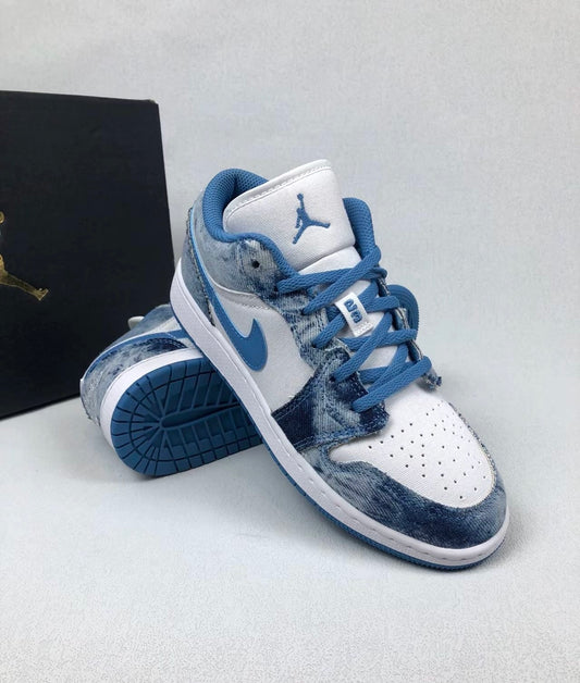 Nike Air Jordan 1 Low - Washed Denim (GS) (DM8947-100)