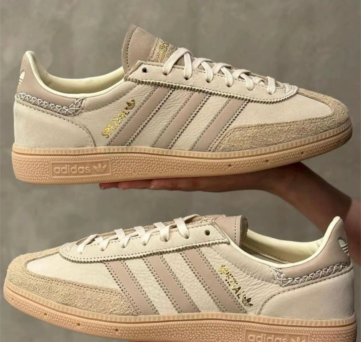 ADIDAS HANDBALL SPEZIAL 奶油灰紫 (IE3699)