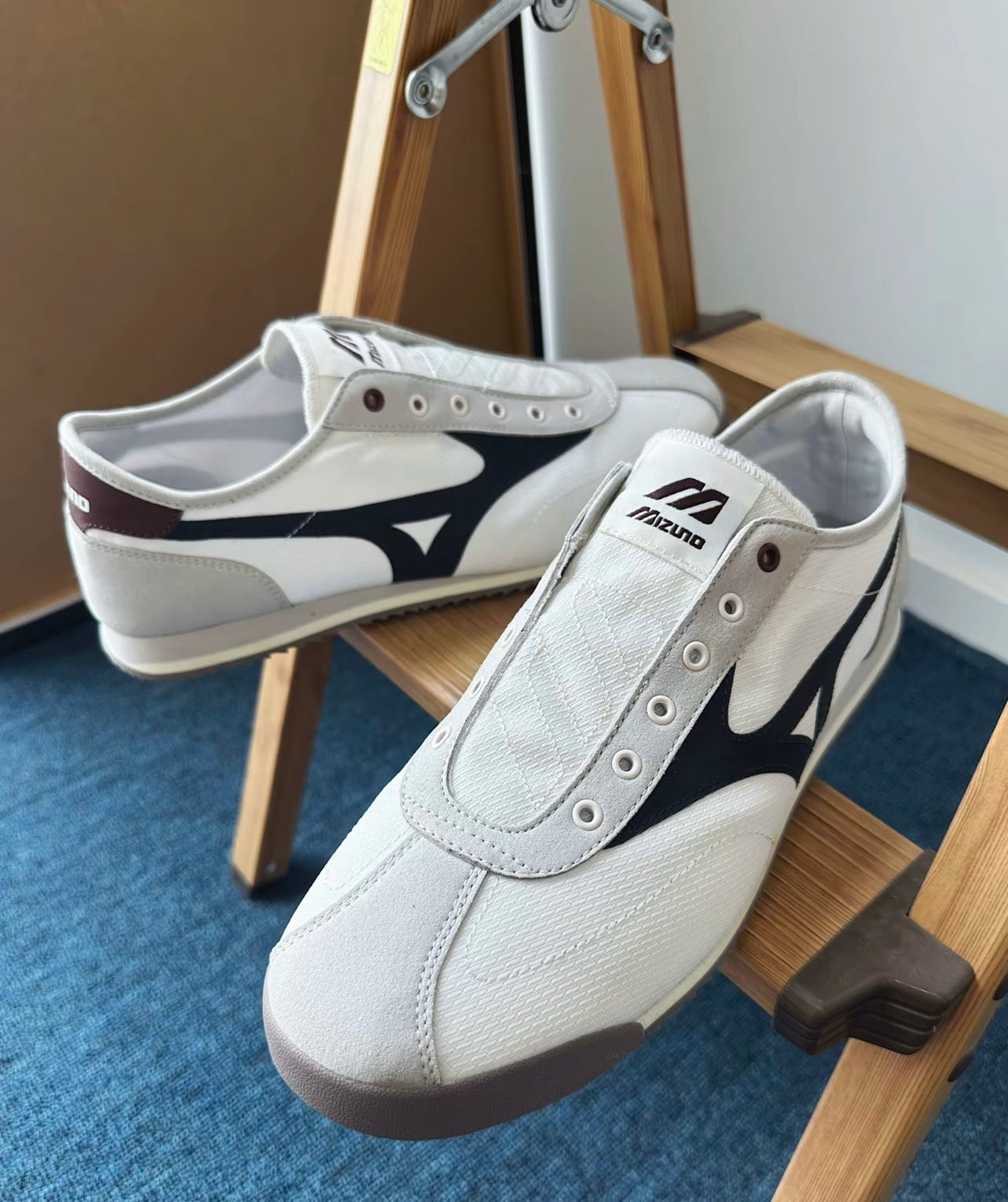 Mizuno LG 60S Slipon 白藍 (D1GH240213)