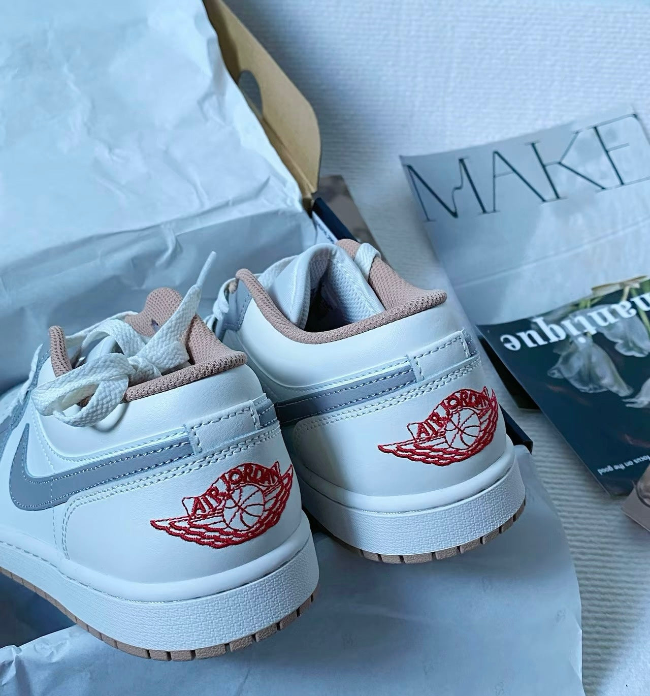 Nike Air Jordan 1 Low 白米灰 (553558-169)