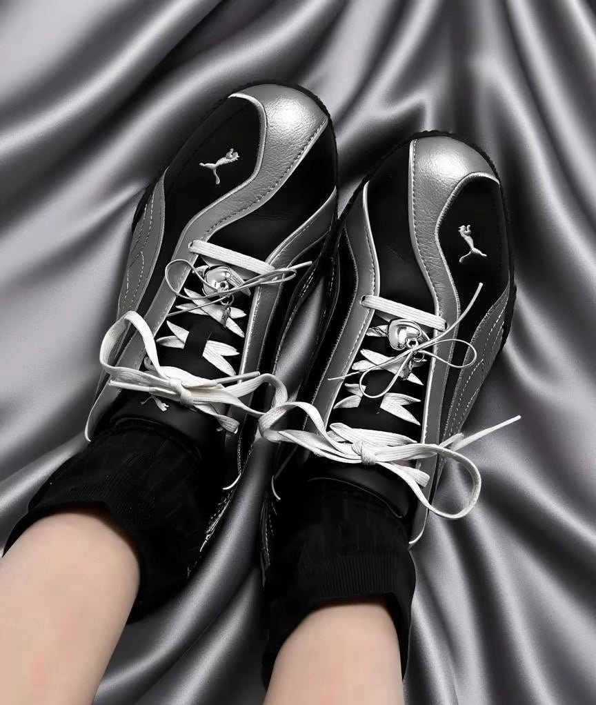 Puma Bella V2 Leather 銀黑 (404043-01)