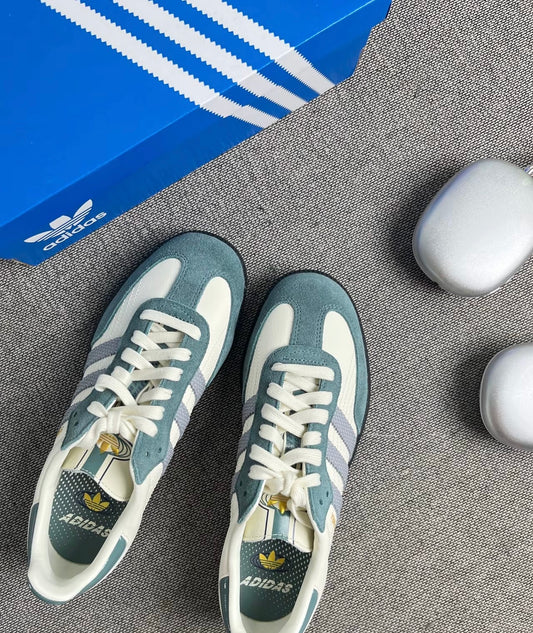 Adidas Originals Samba 白綠漆皮 (JP9222)
