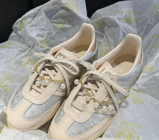 Adidas Originals Samba 米色刺繡 (JQ2616)
